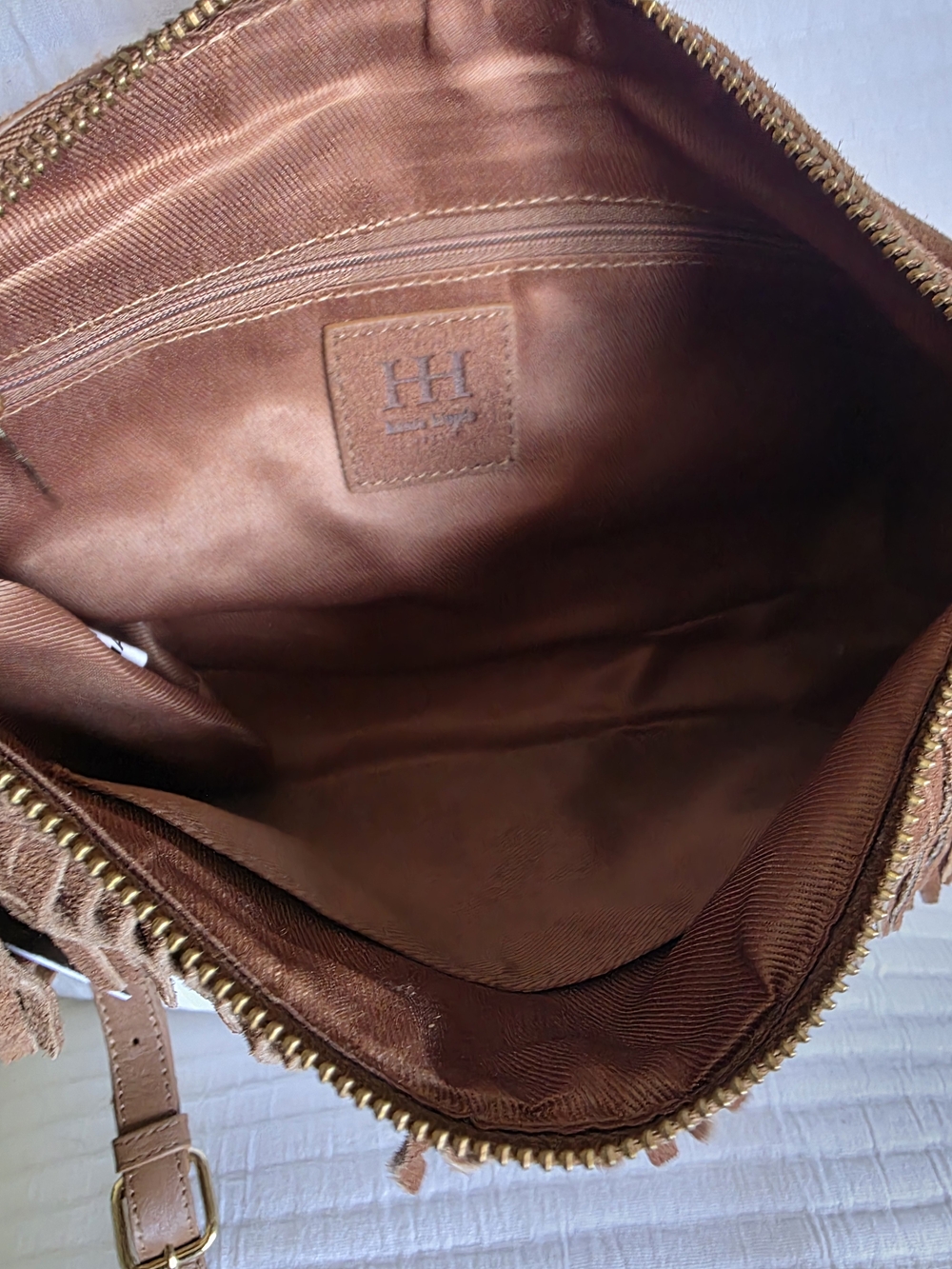 Haute Hippie Chestnut Brown Suede Fringe Shoulder Bag - Picture 7 of 12